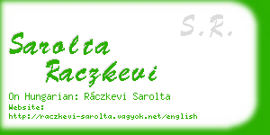 sarolta raczkevi business card